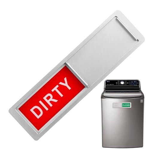 Couuntertop Sign - Dishwasher Clean Dirty Indicator | Magnetic Non-Scratch Dishes Sign | Non-scratch Dishwasher Sign | Reversible Clean Dirty Sign For Laundry, Dishwasher, Restaurant, Kitchen