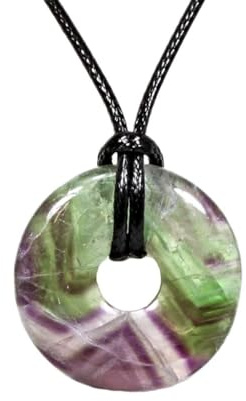 The Psychic Tree Fluorite Crystal Power Ring Pendant Necklace