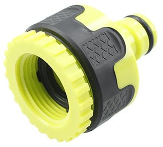 Racor rápido hembra rosca 1 adaptador a 3/4, ideal para conexiones de fontanería y sistemas de riego.
