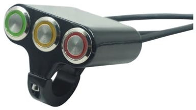 Motociclo manubrio Interruttore di Controllo Interruttori Per Moto Da 22 Mm Manubrio Fendinebbia Avvisatore Acustico Pulsante Start Kill Switch Con Indicatore Universale Per Per Yam&aha