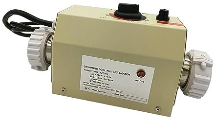 Calentador de Piscina Calentador de Piscina de 3KW, Calentador eléctrico for Piscina y baño de SPA, Calentador de Agua for bañera, termostato, Accesorios for Piscina
