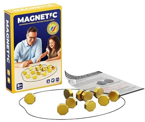 Juego de Ajedrez Magnético, Juego de Estrategia en Mesita con 20 Piezas Magnéticas y Cordón Ajustable, Juegos Portátiles Educativos de Damas para Niños y Adultos, Reuniones Familiares, Viajes