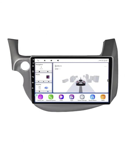 Autoradio per HONDA FIT JAZZ 2008-2013 Android 15 9 Pollici Car Stereo Wireless Carplay Android Auto Per, 4 Core 4G+64G