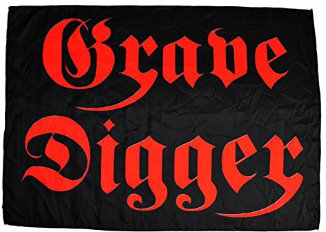 value-merch Grave Digger - Logo - Flagge Posterflagge/Textile Poster Flag - ca. 70 x 98 cm