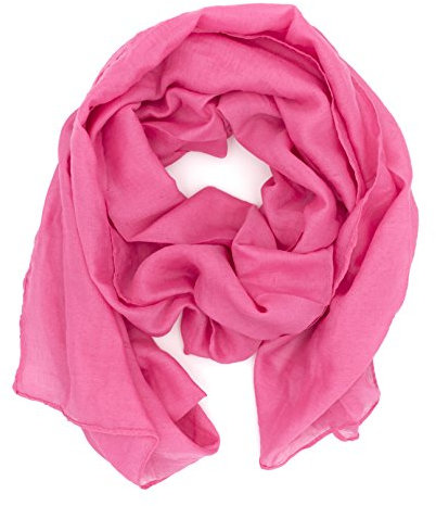 DOLCE ABBRACCIO by RiemTEX WILD CAT Damen Schal Halstuch Tuch aus Chiffon für Frühling Sommer Ganzjährig (Pink)