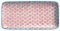 Bloomingville Assiettes de Service Emma - rectangulaire Plate Longues Couleur L 31 x H 3 x W 15,5 cm, Rouge, Céramique
