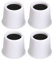 BTSKY Lot de 4 rehausseurs ronds pour lit, table, meubles, élévateurs, Plastique, blanc, 3 Inches