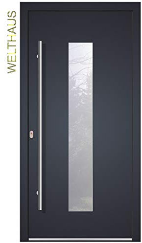Haustür Welthaus WH75 Standardtür Aluminium mit Kunststoff LA 20 Tür (1000x2000 DIN links)