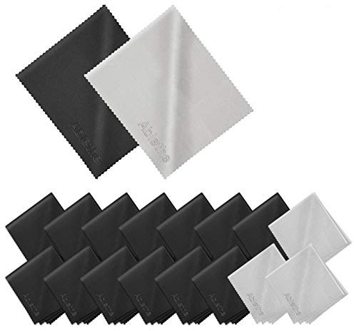 Ablethe Premium Mikrofaser-Reinigungstücher, fusselfrei, vielseitig einsetzbar für Brillen, Bildschirme, Kameras, Handys und mehr, 18 Stück