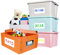 Hebayy 80 Large Size Removable Customizable Blank Labels, Water/Oil/Tear Resistant, No Residue for Home Organization Projects, Bins, Kitchen Storage Containers, Desk Items(6”x 4”)