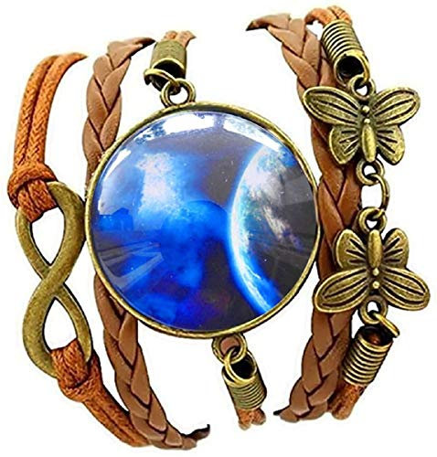 Lovelegis Armband Galaxie – Freundschaft – mehrreihig – Unendlichkeit – Farbe Braun – Sterne – Universum – Planeten – Schmetterlinge – originelle Geschenkidee – Geburtstag – Weihnachten – Damen, 165