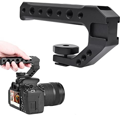 Yunir Kamera Griff Oben, Universal Video Stabilizer Rig ausziehbarer Handgriff, mit Cold Shoe Mount und 1/4'' 3/8'' Löcher, für DSLR Mirrorless Kameras