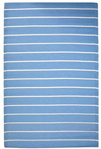 JEMIDI Terrassenteppich Außenteppich Balkonteppich Teppich Garten Außen Outdoor Läufer 180cm x 120cm Hellblau Variante 1