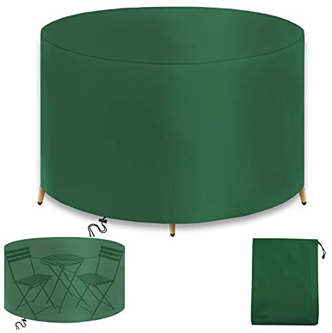 WXQOZLY Housse Salon de Jardin,130x90cm Housse de Protection pour Mobilier de Jardin,420D Oxford Housse Table de Jardin,pour Ronde Table Chaise Meubles-Vert