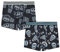 WWE Superstars Herren-Boxershorts, John Cena, Roman Reigns, Undertaker, Rock, Stone Cold, Hulk Hogan, 2er-Pack, Mehrfarbig/Meereswellen (Ocean Tides), Large