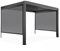 Oviala Pergola bioclimatique adossée Gris 3x4m et 2 Stores 2,66 x 2,34 m