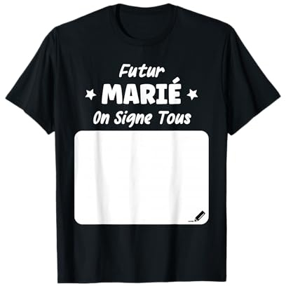 Enterrement Vie de garçon EVG Futur mariée à Signer T-Shirt