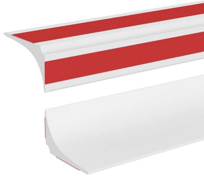 6M Barrera para Agua Barrera de Ducha Silicona Barrera Agua Ducha Autoadhesiva Borde Plato Ducha Plegable Umbral de Ducha de Baño y Cocina, Blanco (Dos adhesivos de soporte)
