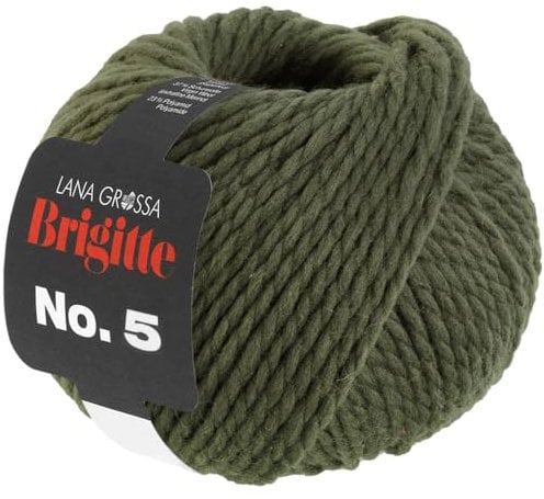 LANA GROSSA Brigitte Nr.5 | 2-fach verzwirntes Merino-Dochtgarn | Handstrickgarn aus 100% Schurwolle (Merino extrafein) | 50g Wolle zum Stricken & Häkeln | 75m Garn FB 7