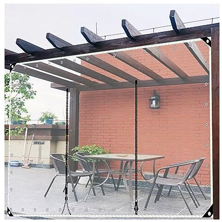 Durchsichtige Planenvorhänge,Gazebo Transparente Plane Seitenteile,mit Ösen, 0,5 mm Pergola-Seitenwände, for Garten-Pavillon-Fenster, bringen Sie Reißverschluss-Tür mit ( Size : H2.9xW7m/H9.5xW22.9ft