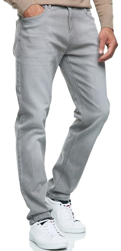 Indicode Herren INSantino Jeanshose aus 99% Baumwolle | Denim Stretch Jeans Männer LT Grey Cloud, 38/32