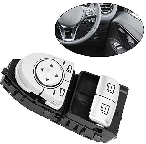 TKSE Interruptor de Ventana Eléctrica, Interruptor de Control de Ventana Eléctrica Delantera de Coche de Plástico ABS A2059056911 Apto para Mercedes-Benz Vito 447 448