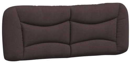 vidaXL Kopfteil Kissen, Kopfteilkissen für Schlafzimmer, Rückenkissen Bett mit Reißverschluss, Kopfpolster Bettkissen, Dunkelbraun 140cm Stoff