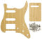 Domofa Bamboo SSH Strat Electrick Guitar Pickguard Backplate Set for Stratocaster Guitar 11 Hole