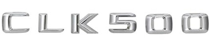 NIBOTT Chrom 3D ABS Kunststoff Kofferraum Hinten Buchstaben Worte Abzeichen Emblem Aufkleber Aufkleber for CLK Klasse CLK500