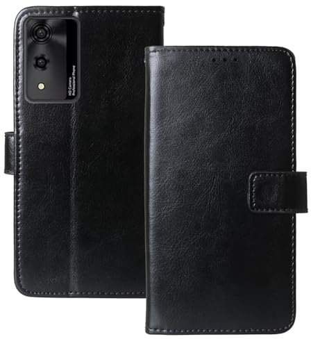 Anybird Flip Leder Tasche Hülle Für Cubot A10 6.56 inch Lederhülle Handyhülle Schutzhülle Klapphülle Handytasche Handy Etui Brieftasche Cover Case Abdeckung (Schwarz)