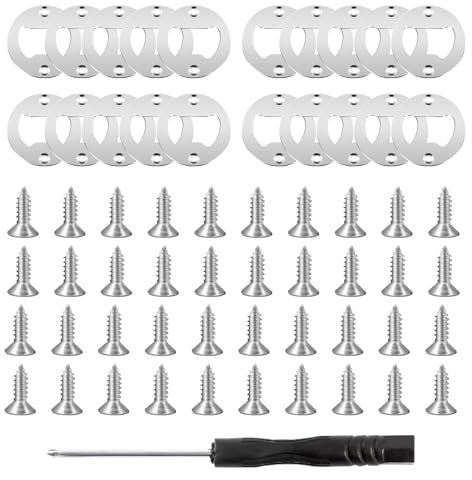 VZU 20 Stück Flaschenöffner Rohling Edelstahl, Bieröffner Rohling Set für DIY Flaschenöffner, Bierflaschenöffner Kit mit Schrauben und Schraubendreher, Flaschenöffner Edelstahl für Küche, Bar, Restaur