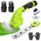 2in1 Hedge Trimmer Cordless 12V Grass Trimmer with 2 pack 1500mAh Battery and Charger Hand Held Electric Hedge Edge Trimmers 2 Interchangeable Blades for Garden for Lawn Edging, Pruning Shear