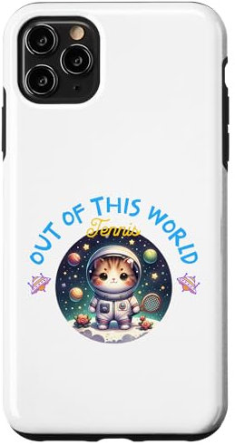 iPhone 11 Pro Max Out Of This World Tennis Kitten Astronaut Cat Case