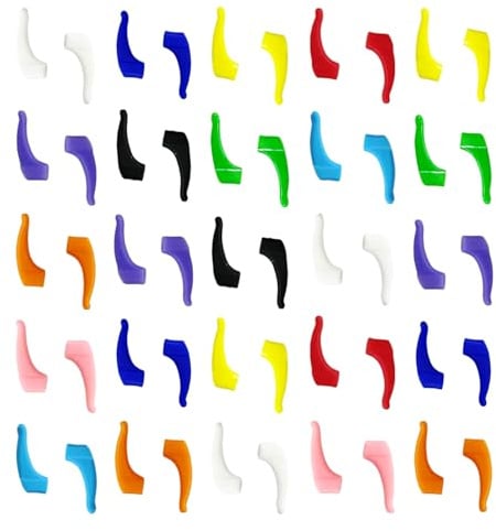 25 Paar Gläserbeinabdeckungen, Silikon-Anti-Rutsch-Abdeckungen, Brillenfixzubehör, Brillenzubehör, Elastische Und Bequeme Brillenbeinabdeckungen.