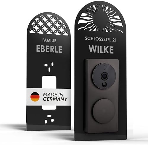 Håvn ® Personalisiertes Klingelschild für Aqara – Briefkasten Namensschild aus Acryl – Türschild Haustür mit Gravur – Briefkastenschild Postkasten Haustürschild (Halbrund)