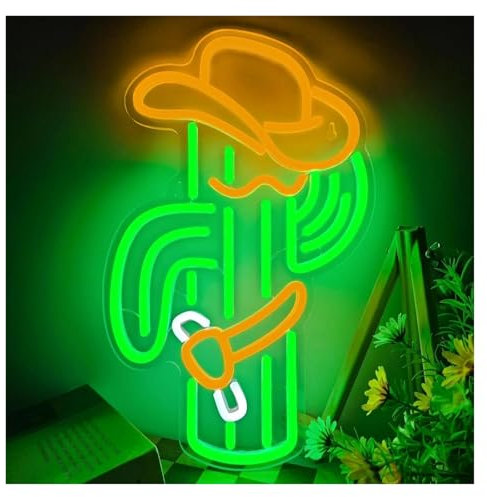 SHOUXI Insegna al Neon LED Cactus LED Neon Sign Dedroom Becoration Appeso A Parete Soggiorno Sala Giochi Man Cave Decorazione Per Feste 38cmх23.6cm