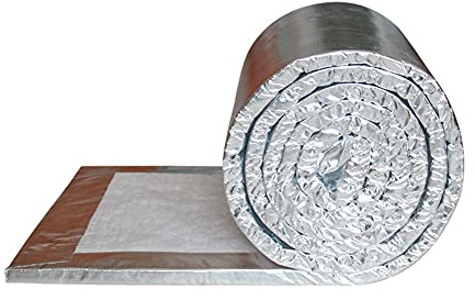 Manta aislante de fibra cerámica, lámina de aluminio de una sola cara, for estufas, hornos, hornos de leña, etc.(20mmx610mmx1000mm)
