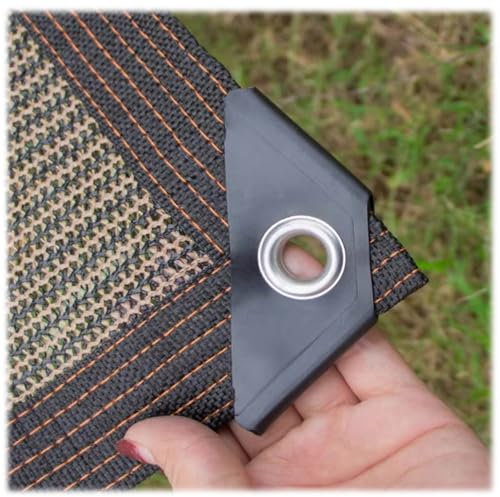 90% Marrón Red de Sombra con Ojales Malla Sombra Exterior 5x5m Tela de Sombra Jardin 5x3.0m Lona de Sombra for Cubierta de Plantas, Invernadero, Jardín, Pérgola, Patio(5 * 5m)
