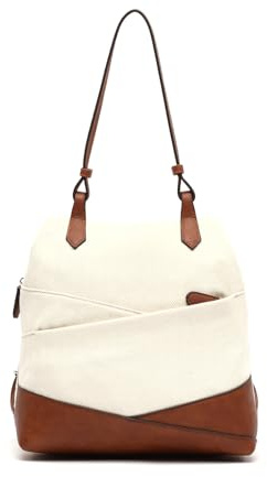 MISAKO Nia Anti-Diebstahl-Rucksack aus Stoff Damen - Nia Naturfarben 30x28x11cm