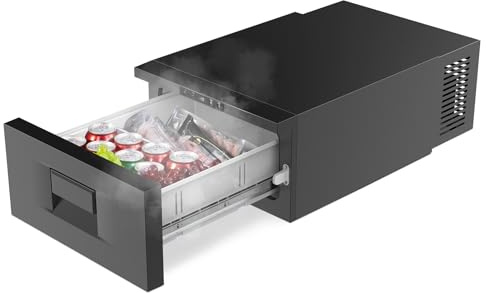 ISINEVER 21L Schublade Kompressor Kühlbox, Wohnmobil Kühlschrank mit APP-Steuerung, 12/24V/240V, Kompressor Kühlschrank, +20°C bis -20°C für Auto, LKW, Boot, Reisemobil, Camping und Reisen