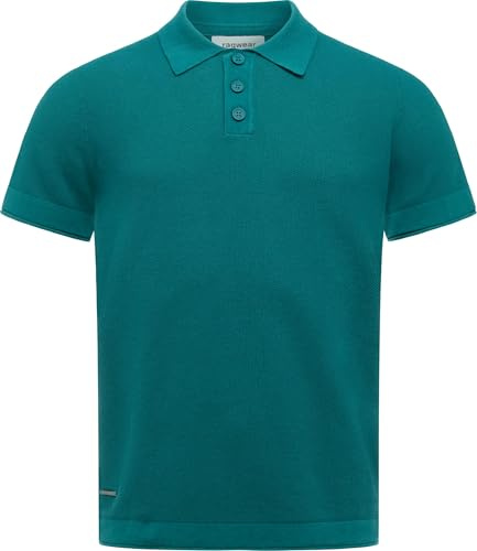 Ragwear Herren T-Shirt Kurzarm Shirt mit Hemdkragen und Strickstruktur Lorien S-XXL