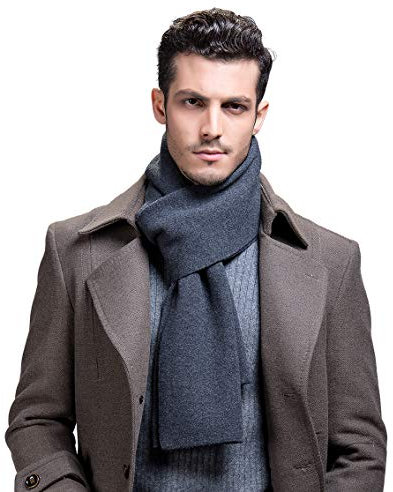 RIONA Herren 100% Australischen Merino-Wolle-Schal-Weiche Warme Krawatten Strick