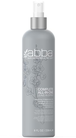 ABBA Complete All-in-One Leave-in Hair Spray - Reduces Frizz - Improves Comb-Ability and Elasticity - Moisturizes and Strengthens Hair - Provides Extensive Thermal Protection - 8 Oz/236 ml