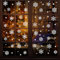 Naler 120 Schneeflocken Fensterbild Abnehmbare Fensterdeko Statisch Haftende PVC Aufkleber Winter Dekoration