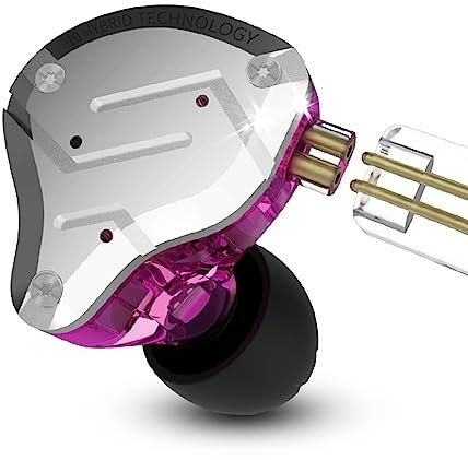 Yinyoo KZ ZS10 Pro Auricolari con Filo, Cuffie Cablate HIFI con Cavo 2 Pin 3,5mm OFC e Copertura Metallica,IEM Ibridi 1DD+4BA HiFi Cuffie per Musicisti