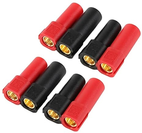 VUNIVERSUM 4 Paare Hochstrom XT150 Premium Goldstecker Verpolungsicher Stecker Buchse Male Female Rot Schwarz 150A Lipo Akku