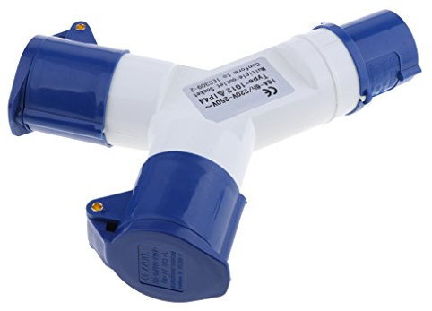 yotijar 230V 16A Connecteur Prises de Courant Industriel Répartiteur CEE Fiche à 3 Broches IP44 pour Camping Caravane Bateau Chantier Outils Électriques
