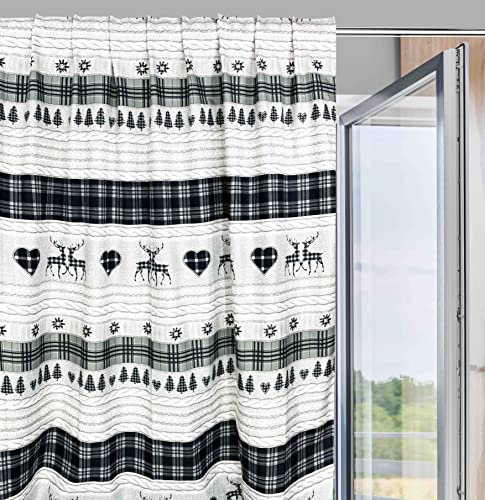 Tex family TENDA TIROLESE COASSOLO GRIGIO in stile montanaro CM. 150X280 made in italy