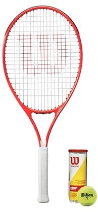 Wilson Federer Tennisschläger 26 Junior und 3 Tennisbällen