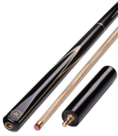 YRU 145cm Snooker Taco de Billar, Hecho A Mano 3/4 Eje De Ceniza Conjuntos Tips De 3 Piezas 10mm/11.5mm con Accesorios De Extensión Caso Duro
